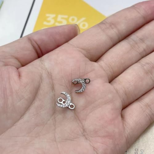 Kokoma 2Pcs 14G Cubic Zirconia Dermal Anchor Tops And Base Surgical Steel Dainty Crystal Microdermals Body Piercings Studs Punk Personalized Jewelry Gifts For Women Girls Bff Hypoallergenic thumb #3