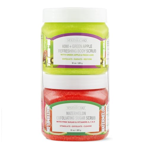 The Spathecary 2 Pack Exfoliating Body Scrub Set - Kiwi