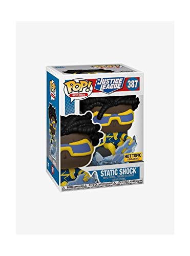 Funko Dc Comics Justice League Pop! Heroes Static Shock Vinyl Figure Hot Topic Exclusive #TOP1