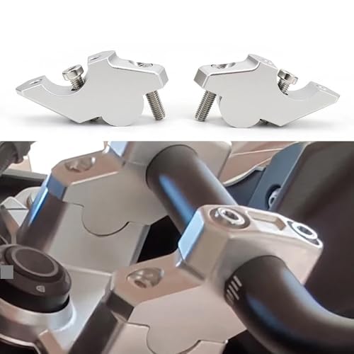 Soporte de manillar elevador plateado para evitar dolor de espalda en moto DSX900 3