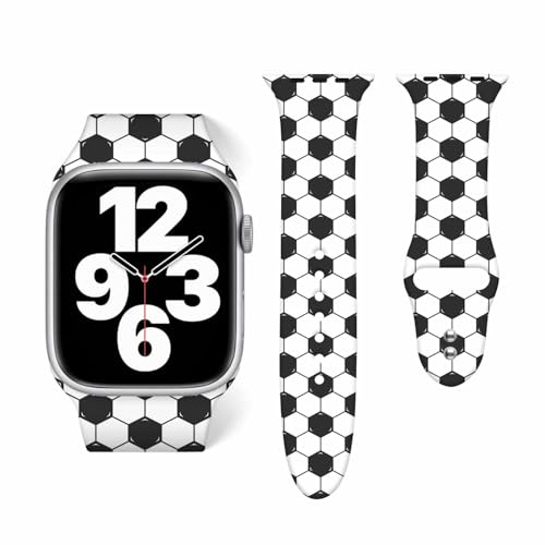 Apple Watch Band Men Women,Soccer,Adjustable Replacement