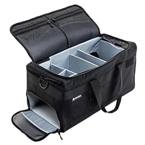 Large Duffel, Gym Bag, Tote Bag, Patented Design, Organized & Spacious, Perfect for Travel, w/Padded Shoulder Strap & Ventilated Shoe Garage™, Durable Material, Convenient (Black)