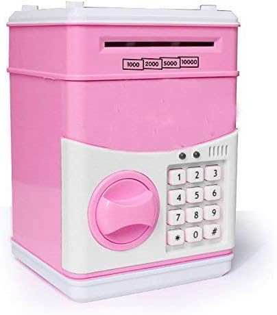 Gokich Kids ATM Machine Money Safe Vault Money Bank Coin Box for Kids with Electronic Lock & Secret Code