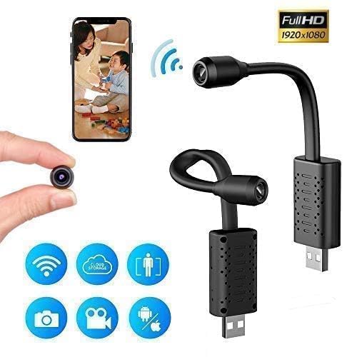 Wi-Fi 1080P Mini Camera - 360° Flexible View, Motion Detection Alarm, USB Portable CCTV with Night Vision & V380 PRO App, Ideal for Home Security Hidden BGHY - Image 3
