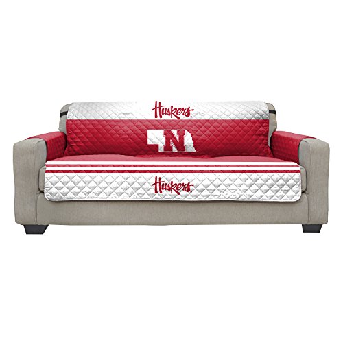 Pegasus Sports NCAA Microfiber Furniture Protector Cover with Elastic Straps, Sofa, Nebraska Cornhuskers