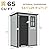 DWVO 5x3 FT Outdoor Storage Shed, Blue-Gray+Black