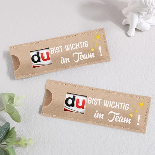 Scinzene 12 Stück Dankeschön Geschenke, Klein, Danke Geschenk, Kollegen Geschenk, Geschenke Für Kollegen, Hülle Filzbeutel Für Schokolade, 20 * 9 Cm, Ideal Für Büro, Teamaktivitäten Und Reisen