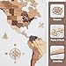 Handiwoo Wooden World Map 3D, Wood World Map Wall Art, Multilayered Wooden Map of The World Wall Decoration, Idea Housewarming Gift Large Wood Travel Map for Home & Office Décor (M)