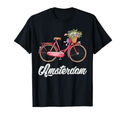 Amsterdam Bike Shirt Bicycle City Retro Cycling T-Shirt