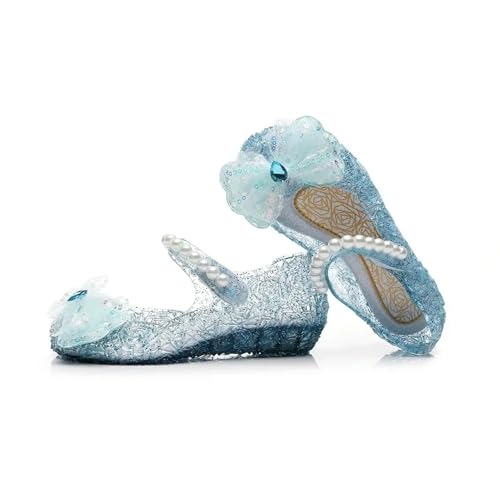 Princess Sandal Summer Adorable Beach Shoes Girls Lightweight Breathable Soft Bottom High Heels Crystal Sandals(Pink,28in17.2cm)3