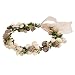 UEETEK Flores cabello Garland diadema rosa con cuentas banda de Dama de...