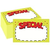 Gilprop 200 Pcs Sale Signs for Retail Stores 7 x 11 Inch Special Burst Red Yellow Starburst Signs Price Tags for Retail Blank Price Cards Store Party Favors Yard Garage Sale