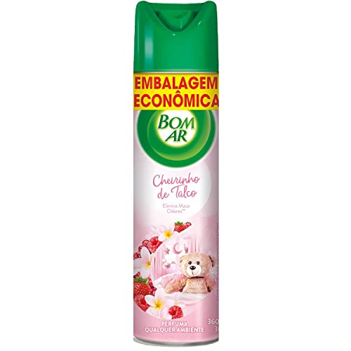 Air Wick Aromatizador Bom Ar Aerossol Cheirinho De Talco 360Ml Embalagem Econômica Rosa Claro