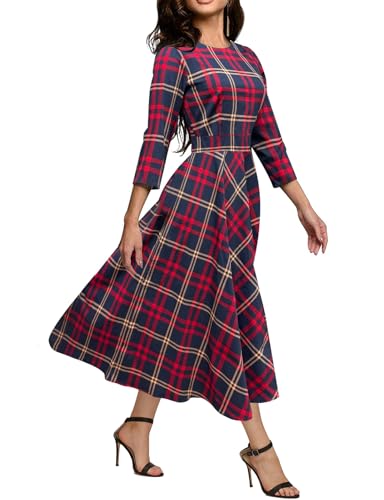 Image of Simple Flavor Women's Vintage Dress Sleeveless O-Neck Party Cocktail Dress
