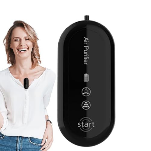 Purificador De Aire Personal: Ionizador De Aire Portátil, Filtro De Aire Portátil | Mini Collar Del Purificador De Aire, El Ionizador Pequeño Elimina El Polvo, El Polen, Las Partículas Para Viajar, La