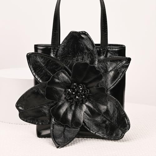 Image of Mini Flower Evening Purse Floral Clutch Purses for Women PU Leather Evening Handbag with Chain Wedding Party Prom