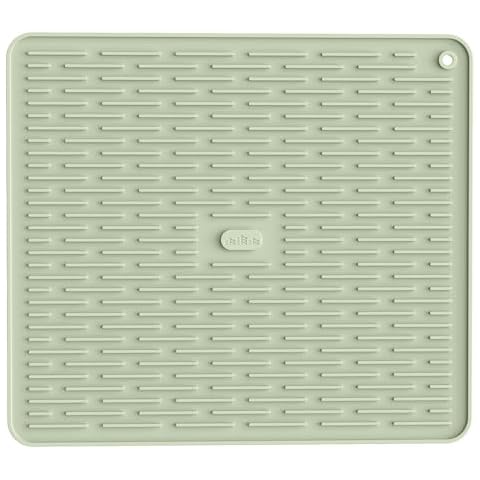 ME.FAN Silicone Dish Drying Mat for Kitchen Counter, Dish Drying Pad for Sink, Refrigerator or Drawer, Countertop Protection Pad L - 18''×16'' - Desert Sage Cover