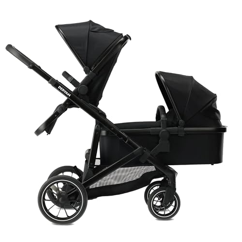 Design elegante e contemporaneo: l'estetica elegante e moderna dell'Evy Black+Bassinet 2 aggiunge un tocco elegante alla tua esperienza di passeggino, mentre la lavorazione di qualità e i tessuti garantiscono durata e comfort.