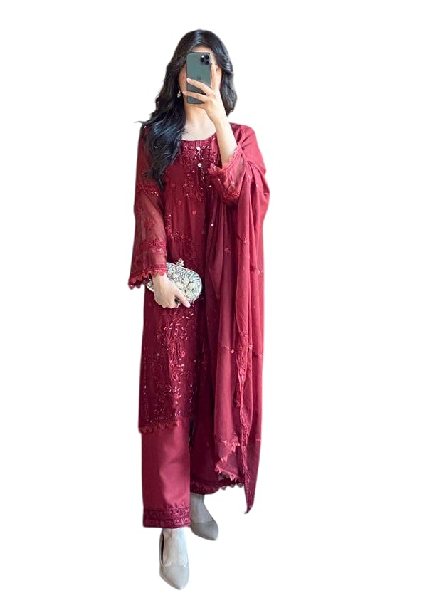 htlt fashion Teal Blue Embroidered Silk Anarkali Suit with Dupatta-picture-30