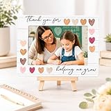DETIHO Teacher Appreciation Gifts Picture Frame, Thank You for Helping Me Grow Teacher Photo Frame for 4x6 Photo, End of Year Teacher Gifts from Students - C18