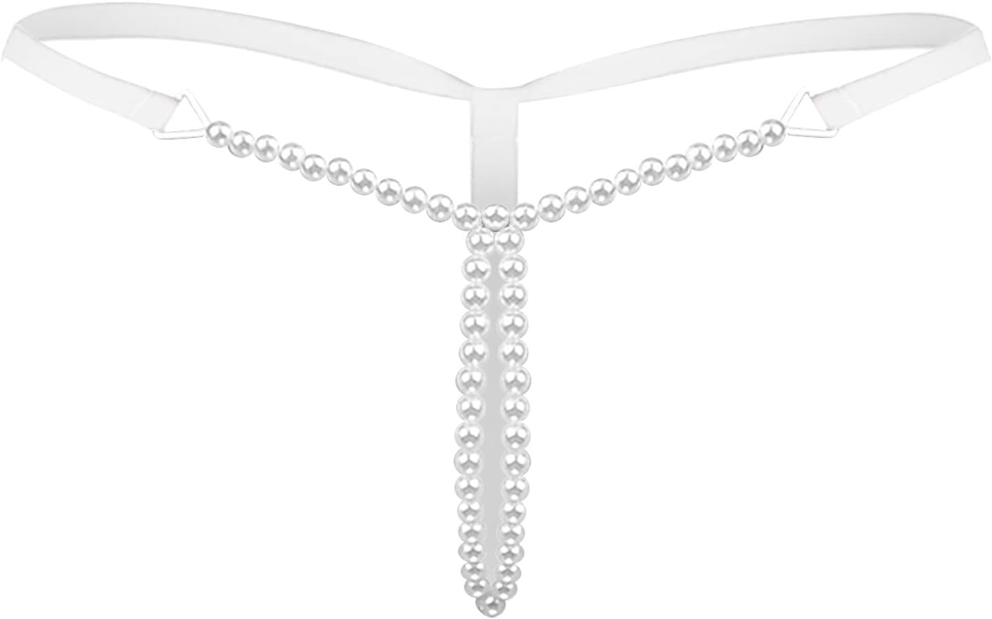 Womens Sexy Micro Pearls G-String Bikini T Back Thong Panty V-String Night Lingerie Massage Chain Brief Underwear