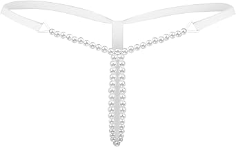 Womens Underwear Pearl T Back G String Embroidery Panty Rose Flowers Beaded Thong Sexy Micro Underpant