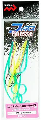 MARUSHINGYOGU Dragon Sea Bream Lava Pair Set, Finesse Green x Chart