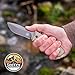 Off-Grid Knives SIDEKICK - Compact EDC Fixed Blade Knife, Scout and Vertical Carry, Sandvik 14C28N Steel, G10 Handle, Kydex Sheath, 360° Rotating Belt Clip, Camping, Fishing, Hunting, Boating (Coyote)
