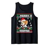 buon natale woofmas cane beagle divertente brutto natale canotta