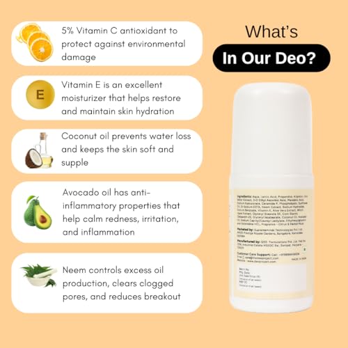 Image of Citrus & Herbal Musk Underarm Roll On | Alcohol & Aluminium-Free | Prevents Odour, Reduces Pigmentation | Long Lasting | Suitable for Sensitive Skin | Unisex - 50ML