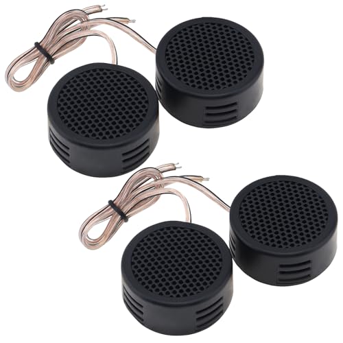 DriSentri Car Tweeters, 4pcs 500W High Efficiency Mini Dome Tweeter Speakers for Car Audio System