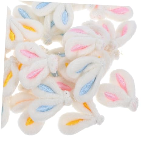 30Pcs Plush Bunny Ears, 1.77x1.57in Easter Bunny Ears Hair Accessories, DIY Doll Hair Clips Party Supplies3
