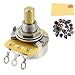 Switchcraft EP-0885-B00 CTS 250K Solid Shaft Audio Pot Bundle with Fender Premium Picks 24 Pack and Polishing Cloth