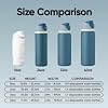 Owala FreeSip Botella de agua aislada de acero inoxidable con pajita, libre de BPA, para deportes, ideal para viajes, 32 oz, Denim 6
