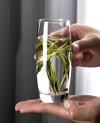 MESCXTY Zestaw 6 szklanek do picia z uchwytem na kubek, szklanki kuchenne do koktajli, mrożonej kawy, piwa, mrożonej herbaty, wina, whisky, wody, wysokie szklanki typu highball (6 szt., 300 ml)