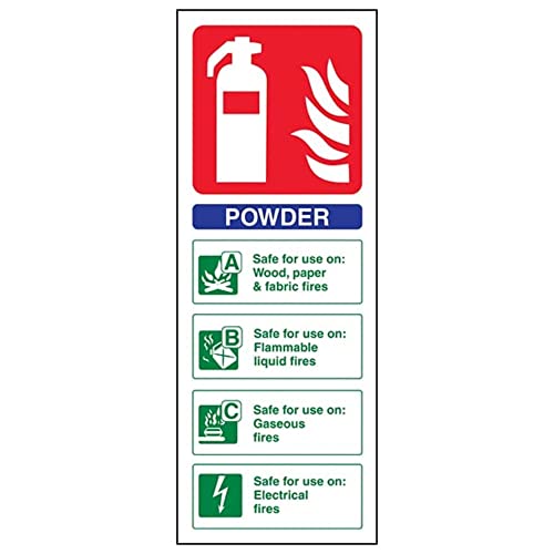 Image of Fire Extinguisher - Powder ID - 75 X 200mm Restickable Safety Sign