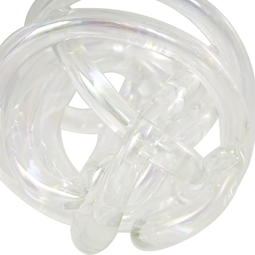 Juego de 3 esculturas decorativas de cristal transparente miniatura 2