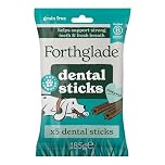 Forthglade Natural Dog Dental Sticks (10 x 185g Bags), 50 Sticks - Plant-Based & Grain Free Dog Treats, Dental Chews for Fresh Breath, Removes Plaque and Tartar, Resealable Bags
