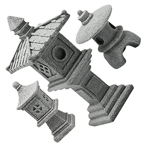 CIYODO Decorazioni Pagoda in per Zen da ed Esterno per Bonsai Patio e Sculture Miniatura Resistenti e Raffinate