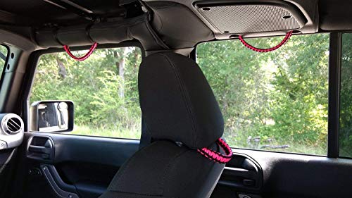 Bubbasgaragetv - Paracord Grab Handles For Jeep Wrangler/Gladiator Cj Yj Tj Jk Jl Jt (Customizable) #TOP5