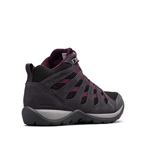 Columbia Bota de caminhada feminina Redmond V2 Mid impermeável, Preto/Preto cereja, 9