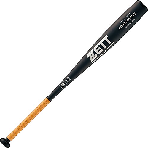 ZETT 野球 硬式 金属製 バット ネオステイタス 83cm ブラック×シルバー BAT11783