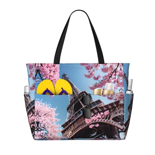 Grand sac de voyage étanche et fourre-tout de gym motif Paris Tour Eiffel
