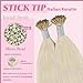 YoungSee I Tip Hair Extensions Human Hair Blonde Itip Hair Extensions Platinum Blonde 20 Inch 50s 50g Invisible I-Tip Extensions Add Length and Volume