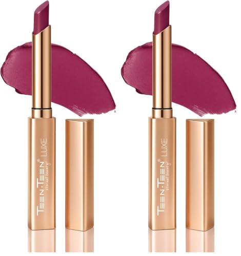 Image of TEEN TEEN LUXE Matte Lipstick | Long-Lasting Wear Up to 12 Hours | Ultra Smooth Velvet Finish | Rich Pigmented Lip Shade | Lightweight & Travel Friendly | Mauve-Madness, 1gm (Pack of 2)
