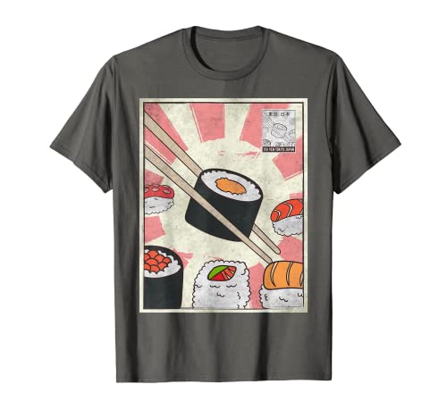 Sushi Sello de correos Japanese Aesthetic Camiseta