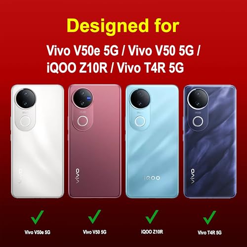 Image of Zapcase Back Case Cover for Vivo V50e 5G | Compatible for Vivo V50e 5G Back Cover | Liquid Silicon Magic Case with Camera Protection | Red