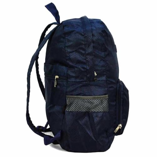 Mochila Escolar Viagem Academia Unissex Bolsa Azul Marinho CBRN17607