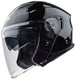 Vega Helmets Unisex-Adult Open Face Motorcycle Helmet (Gloss Black, Medium)