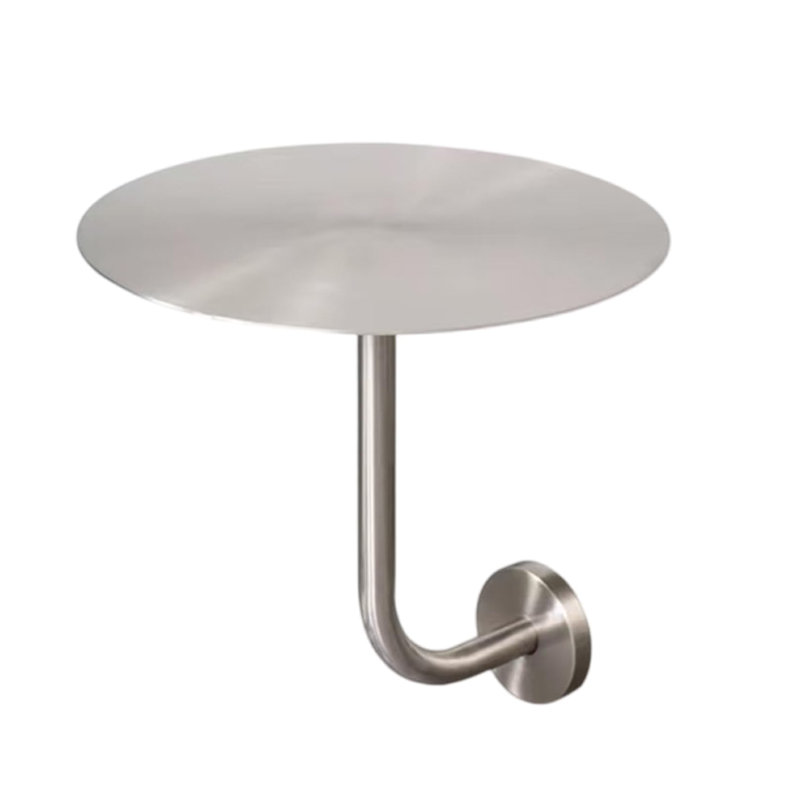 Mesa de centro redonda de pared de acero inoxidable, resistente a los arañazos, diseño que ahorra espacio para salas de estar, cafeterías, bares, cocinas y pasillos, muebles elegantes y funcionales